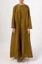 Silk Duppioni Open Abaya in Avocado